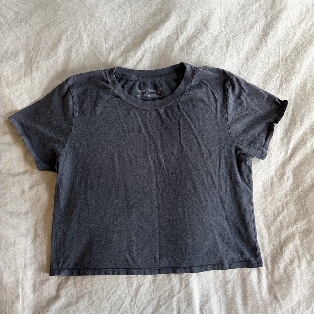 Outdoor Voices Everyday Short Sleeve Women's Black T-Shirt